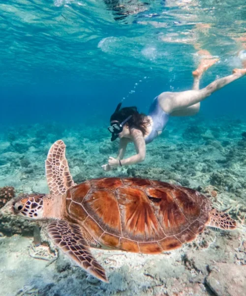 Girl-snorkeling-in-Gili-T