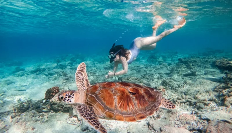 Girl-snorkeling-in-Gili-T